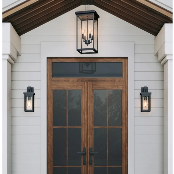 Chandelier Open Cage Black Matte Industrial - Picture 3 of 15